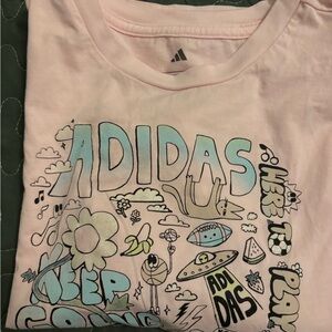 Adidas Kids Pink Graphic T-Shirt